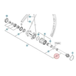 Axe De Roue Arrière Shimano Ultegra WH-6800-R