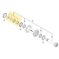 Contre-Ecrou Gauche Pour Axe De Roue Avant Shimano Ultegra WH-6800-Av