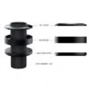 Deda-elementi Kit D'entretoises Deda Elementi HSS Logo Bob Finish Pour Jeu De Direction - 46 Mm - 3 Pcs