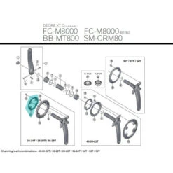 Plateau Shimano Deore XT FC-M8000 [64 Mm] - Intérieur
